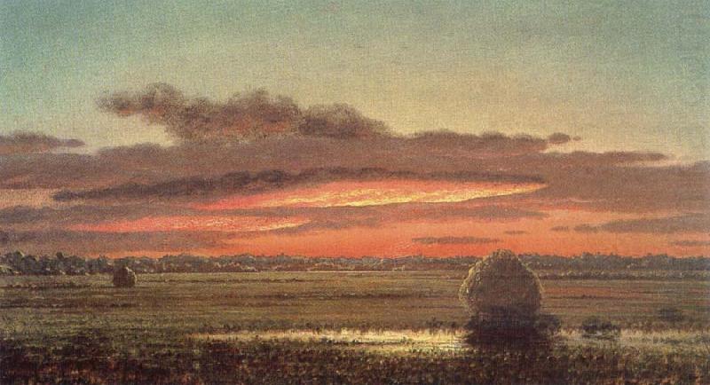 Sunset above the swamp, Martin Johnson Heade